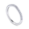 14K White Gold Diamond Matching Wedding Band - 0.25 ct