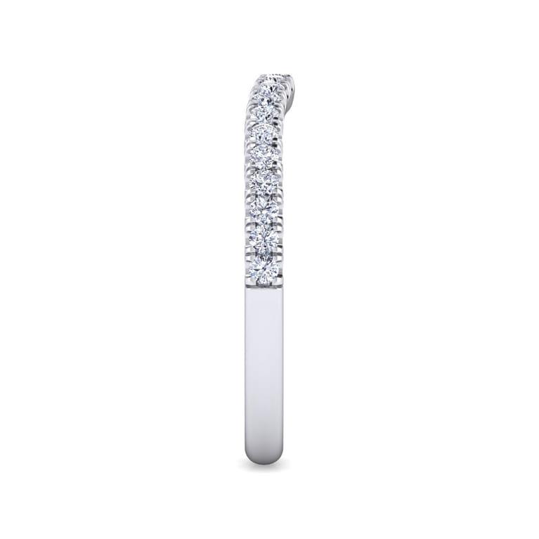 14K White Gold Diamond Matching Wedding Band - 0.25 ct - Shot 4