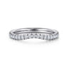 14K White Gold Diamond Matching Wedding Band - 0.25 ct