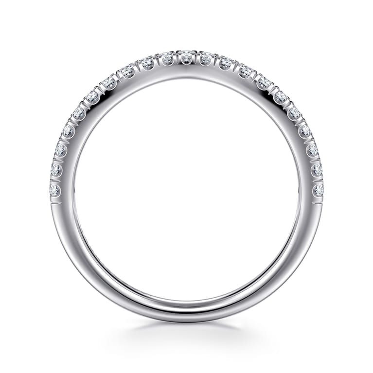 14K White Gold Diamond Matching Wedding Band - 0.25 ct - Shot 2
