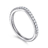 14K White Gold Diamond Matching Wedding Band - 0.25 ct