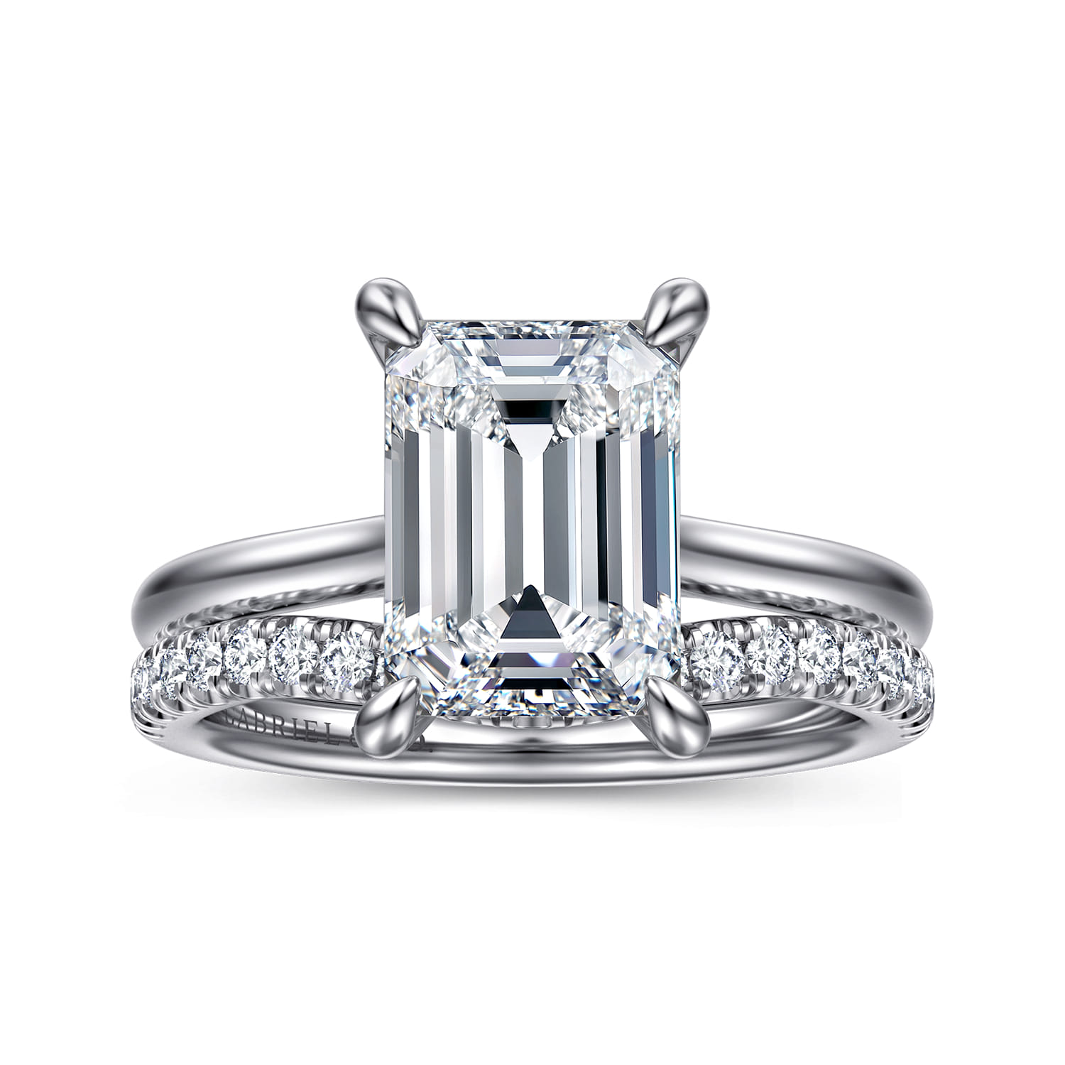 14K White Gold Diamond Matching Wedding Band - 0.25 ct - Shot 4