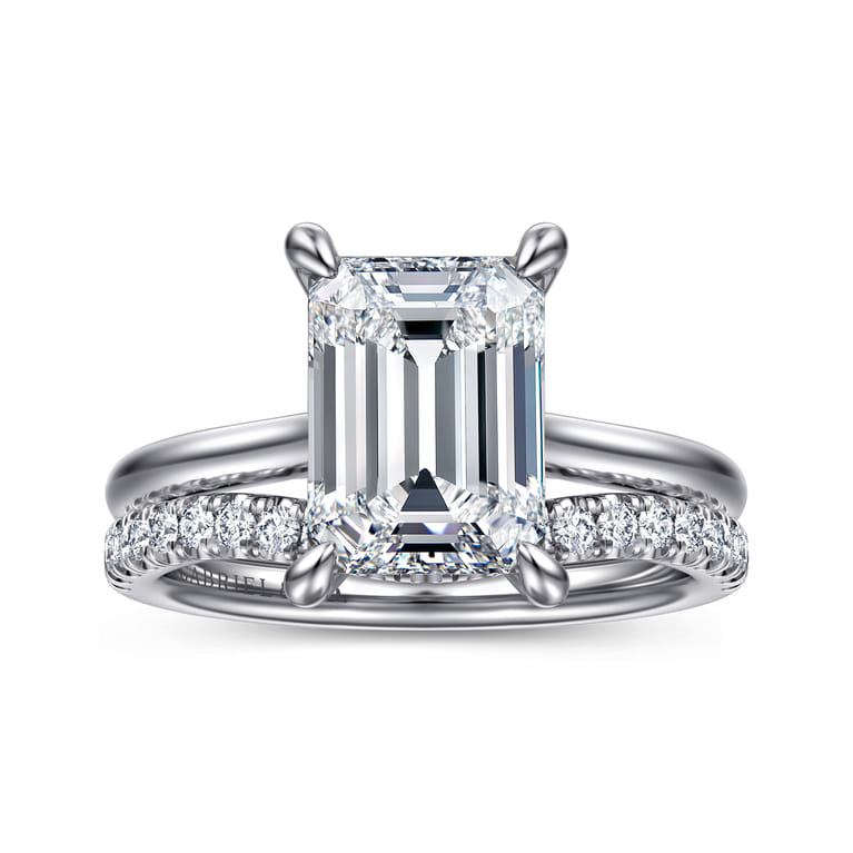 14K White Gold Diamond Matching Wedding Band - 0.25 ct - Shot 4