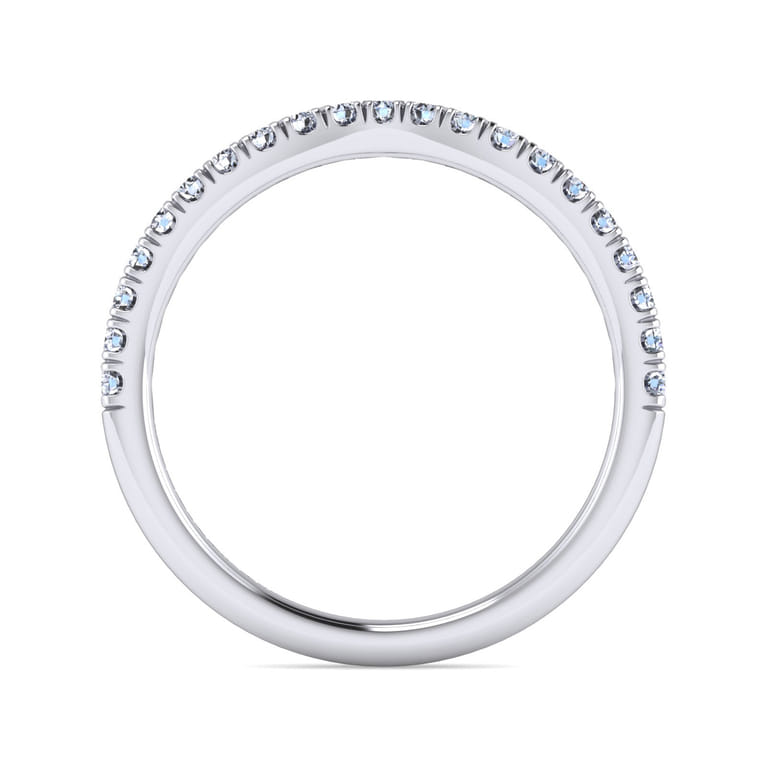 14K White Gold Diamond Matching Wedding Band - 0.25 ct - Shot 2