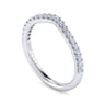 14K White Gold Diamond Matching Wedding Band - 0.25 ct