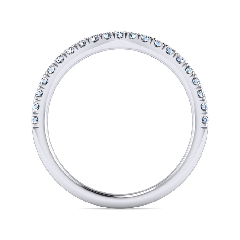 14K White Gold Diamond Matching Wedding Band - 0.25 ct - Shot 2