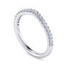 14K White Gold Diamond Matching Wedding Band - 0.25 ct