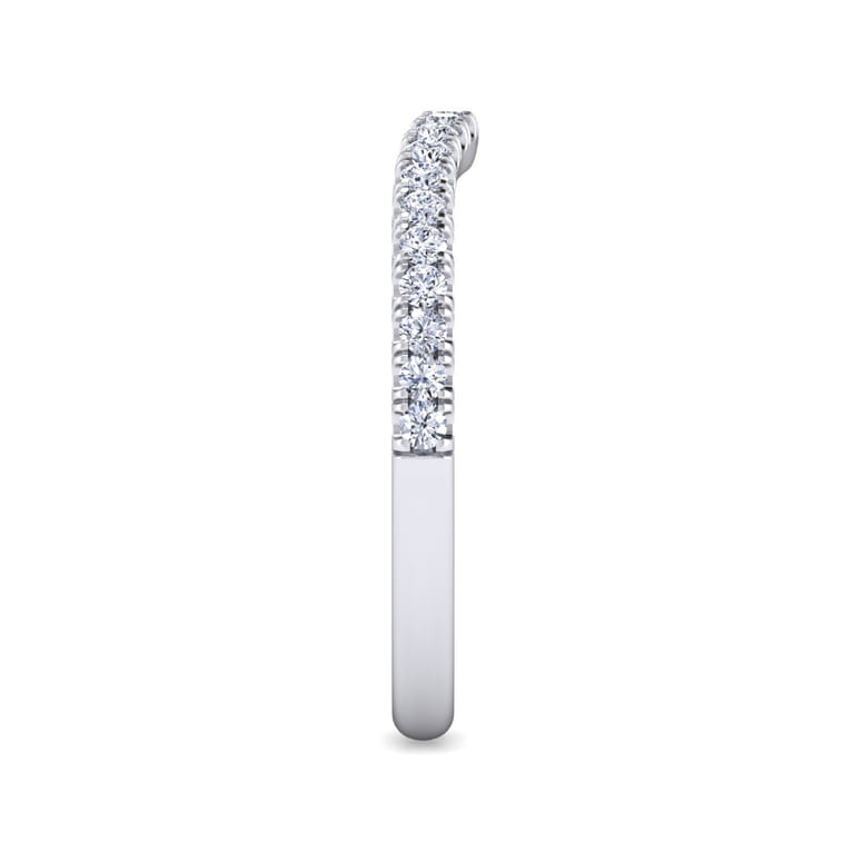 14K White Gold Diamond Matching Wedding Band - 0.25 ct - Shot 4