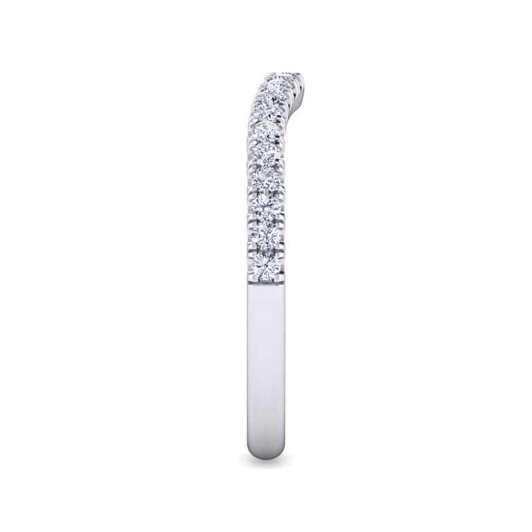 14K White Gold Diamond Matching Wedding Band - 0.25 ct - Shot 4