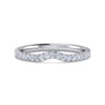 14K White Gold Diamond Matching Wedding Band - 0.25 ct
