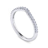 14K White Gold Diamond Matching Wedding Band - 0.25 ct