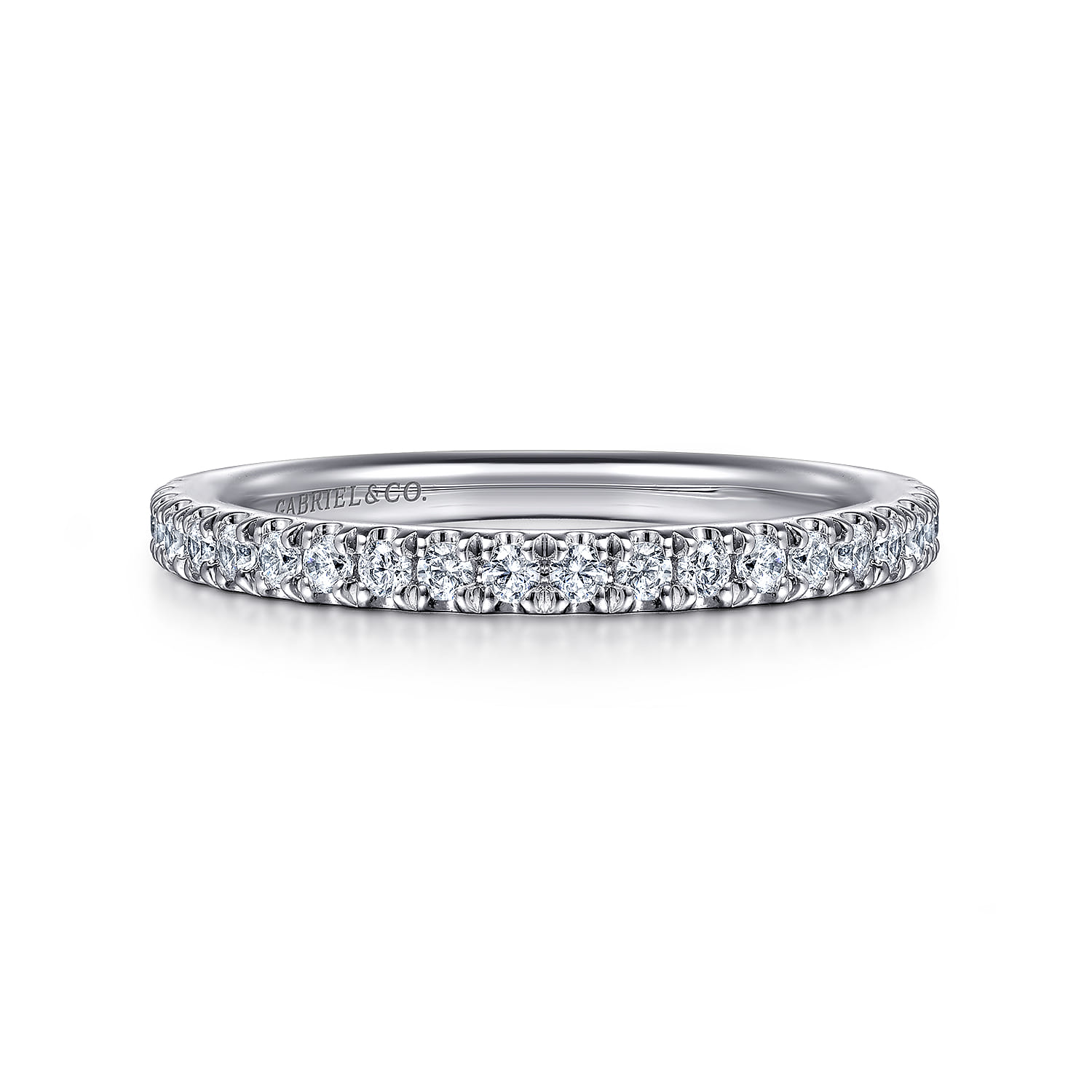 14K White Gold Diamond Matching Wedding Band - 0.4 ct - Shot 1