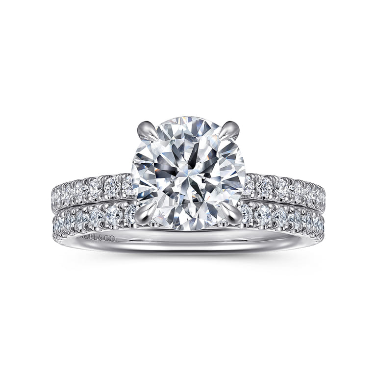 14K White Gold Diamond Matching Wedding Band - 0.4 ct - Shot 2