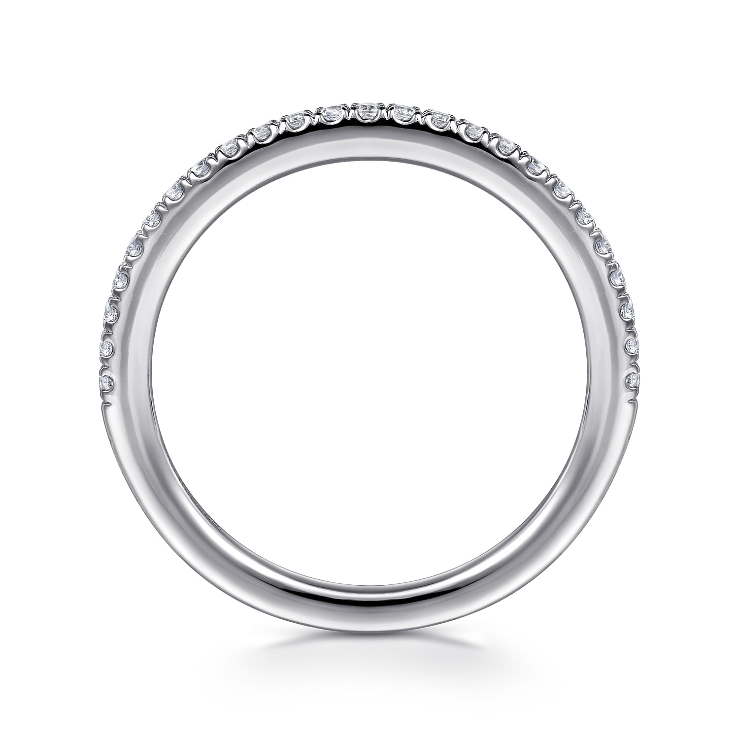 14K White Gold Diamond Matching Wedding Band - 0.18 ct - Shot 2