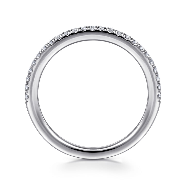14K White Gold Diamond Matching Wedding Band - 0.18 ct - Shot 2
