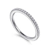 14K White Gold Diamond Matching Wedding Band - 0.18 ct
