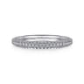 14K White Gold Diamond Matching Wedding Band - 0.55 ct