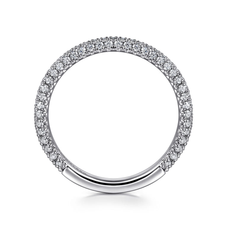 14K White Gold Diamond Matching Wedding Band - 0.55 ct - Shot 2