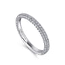 14K White Gold Diamond Matching Wedding Band - 0.55 ct