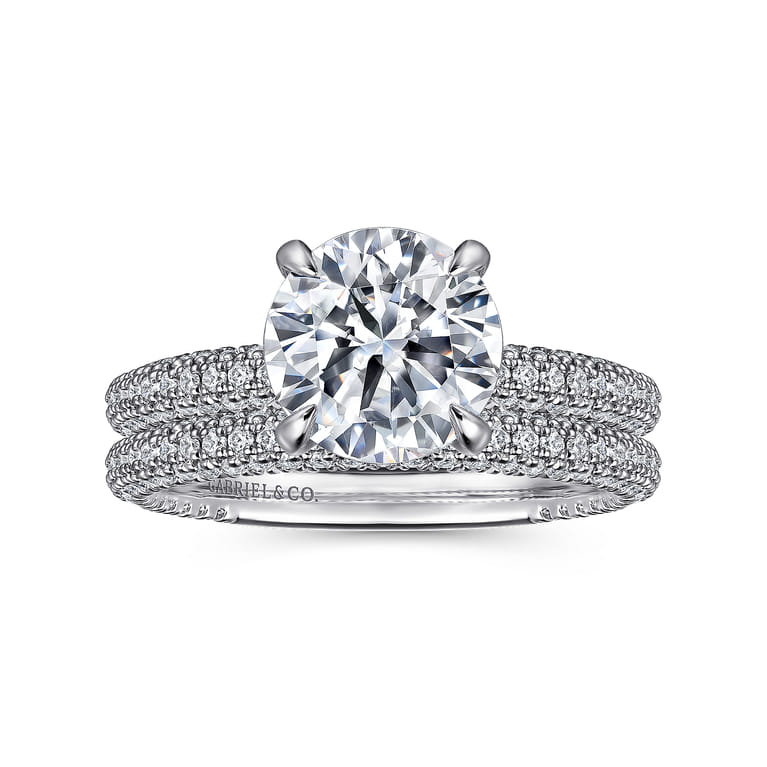 14K White Gold Diamond Matching Wedding Band - 0.55 ct - Shot 4