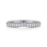 14K White Gold Diamond Matching Wedding Band - 0.25 ct