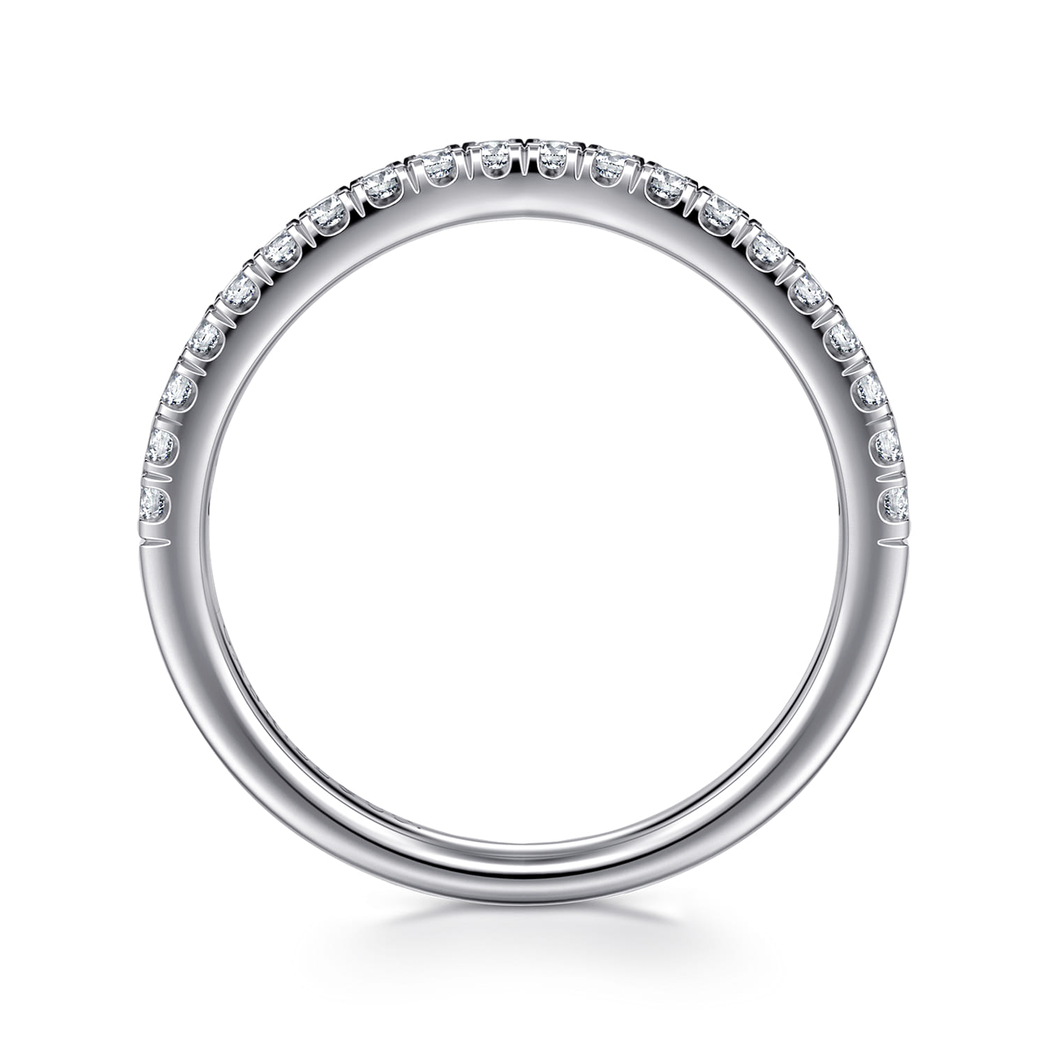 14K White Gold Diamond Matching Wedding Band - 0.25 ct - Shot 2