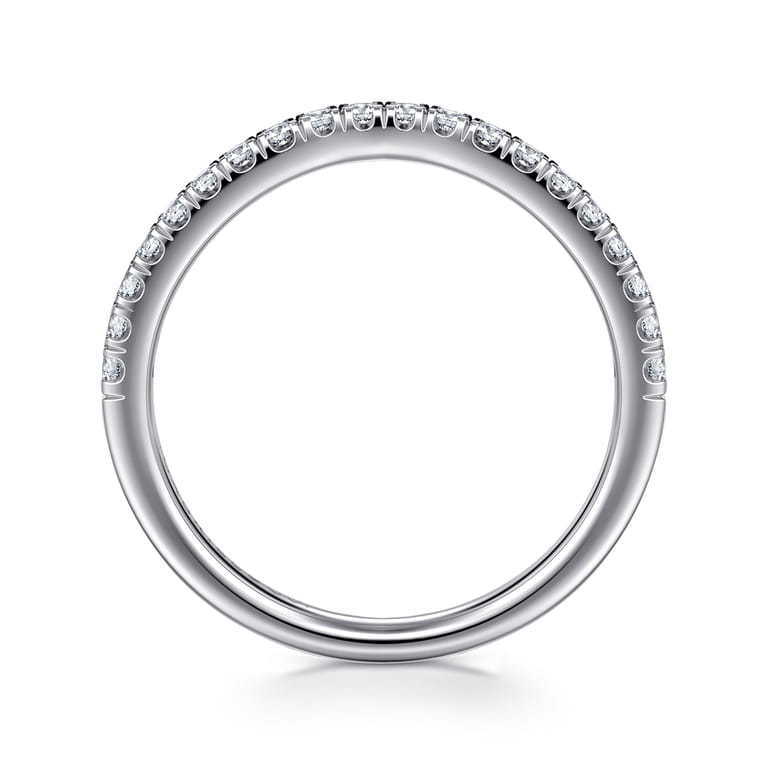 14K White Gold Diamond Matching Wedding Band - 0.25 ct - Shot 2