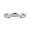 14K White Gold Diamond Matching Wedding Band - 0.25 ct
