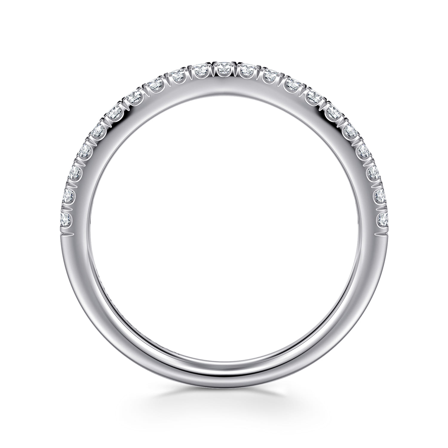 14K White Gold Diamond Matching Wedding Band - 0.25 ct - Shot 2
