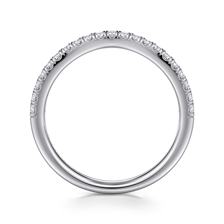 14K White Gold Diamond Matching Wedding Band - 0.25 ct - Shot 2