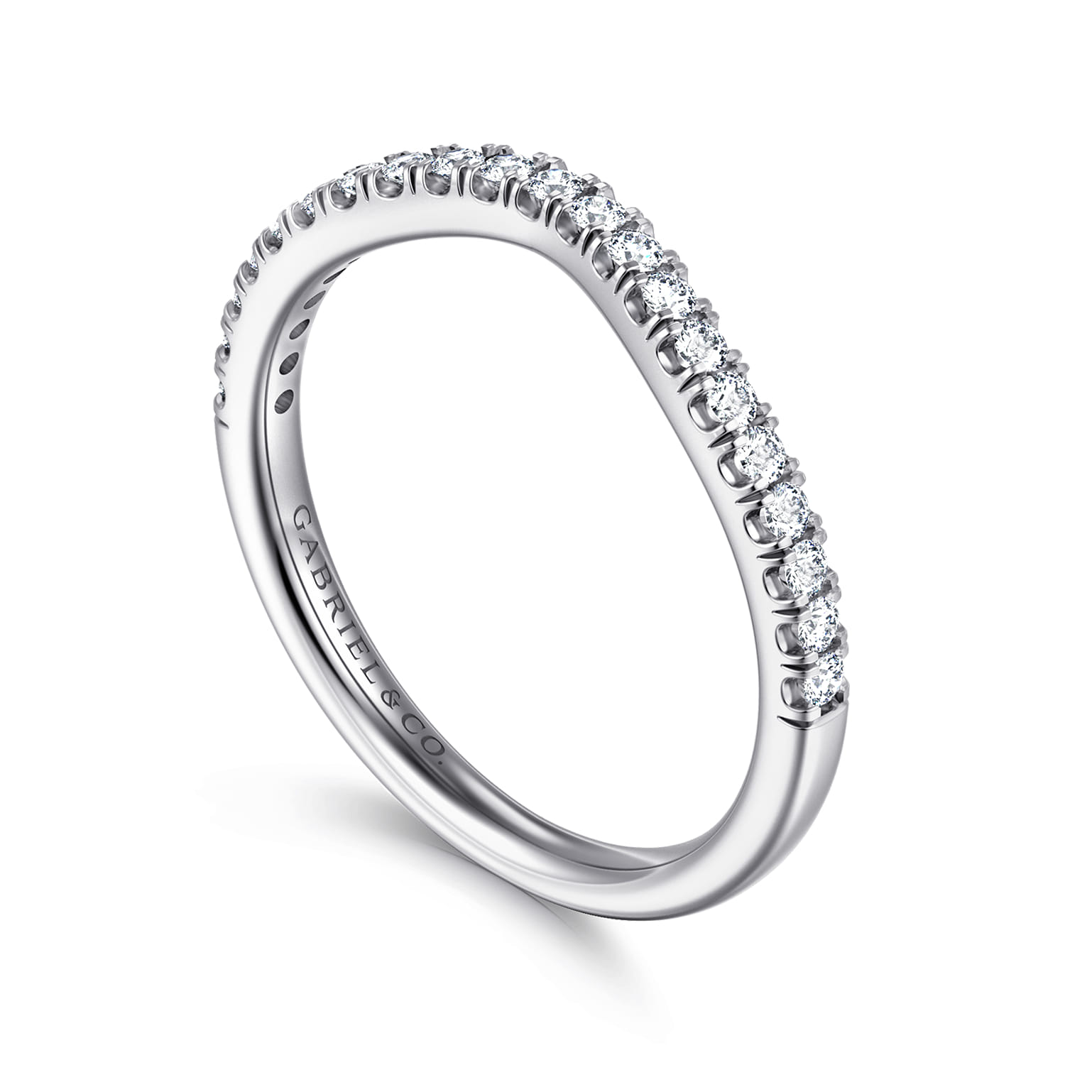 14K White Gold Diamond Matching Wedding Band - 0.25 ct - Shot 3