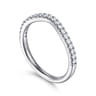 14K White Gold Diamond Matching Wedding Band - 0.25 ct
