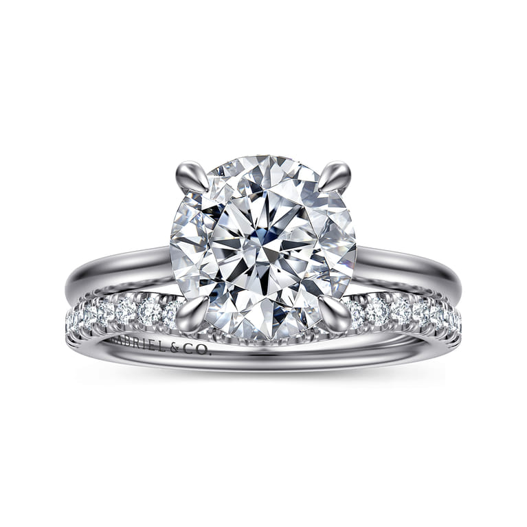 14K White Gold Diamond Matching Wedding Band - 0.25 ct - Shot 4