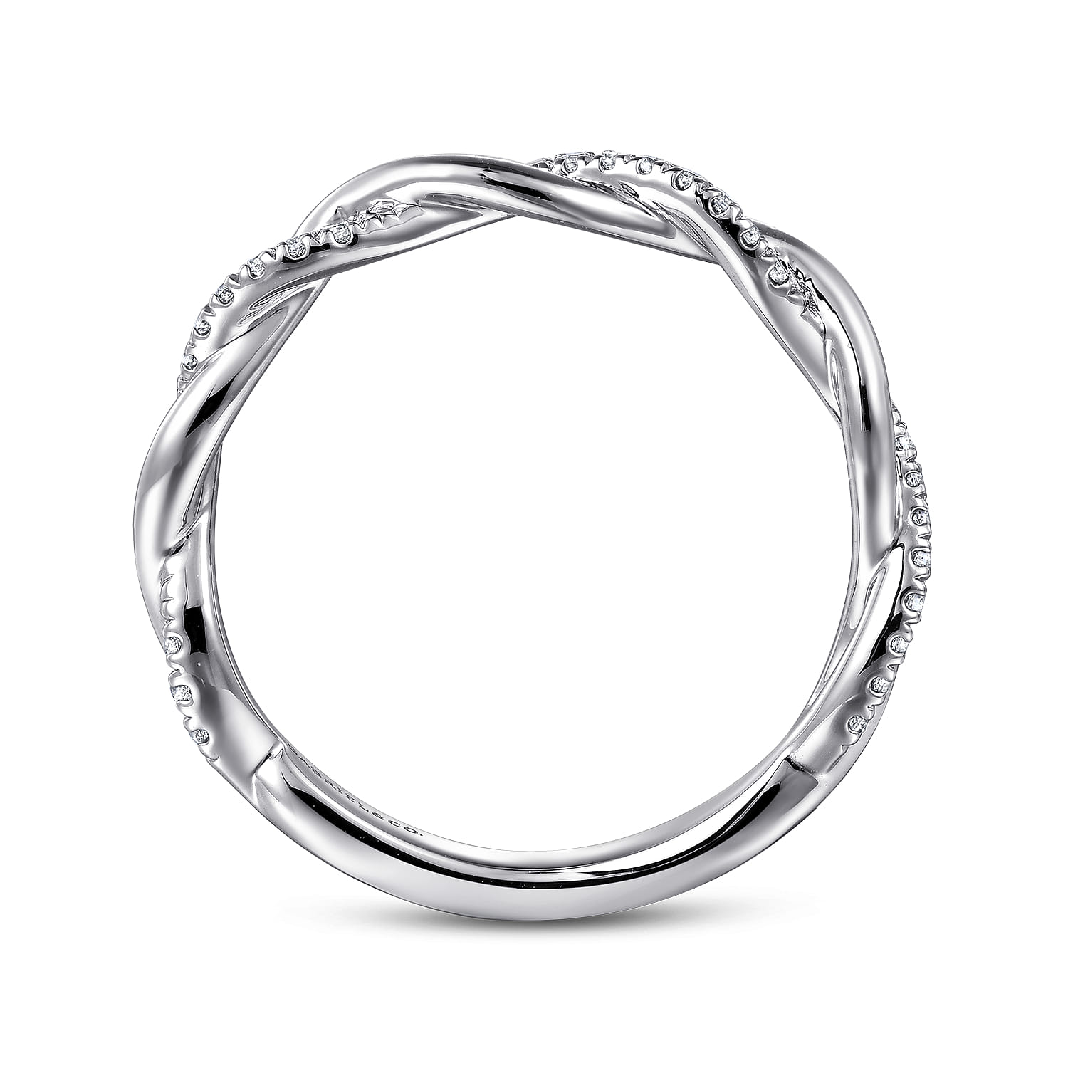 14K White Gold Diamond Matching Wedding Band - 0.14 ct - Shot 2