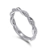 14K White Gold Diamond Matching Wedding Band - 0.14 ct