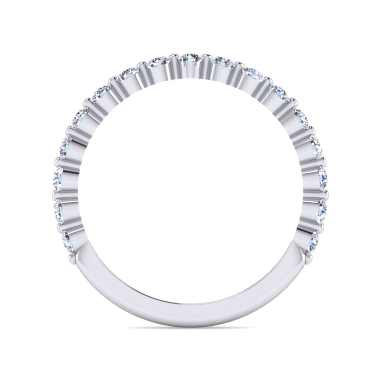 14K White Gold Diamond Matching Wedding Band - 0.48 ct - Shot 2