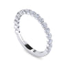 14K White Gold Diamond Matching Wedding Band - 0.48 ct