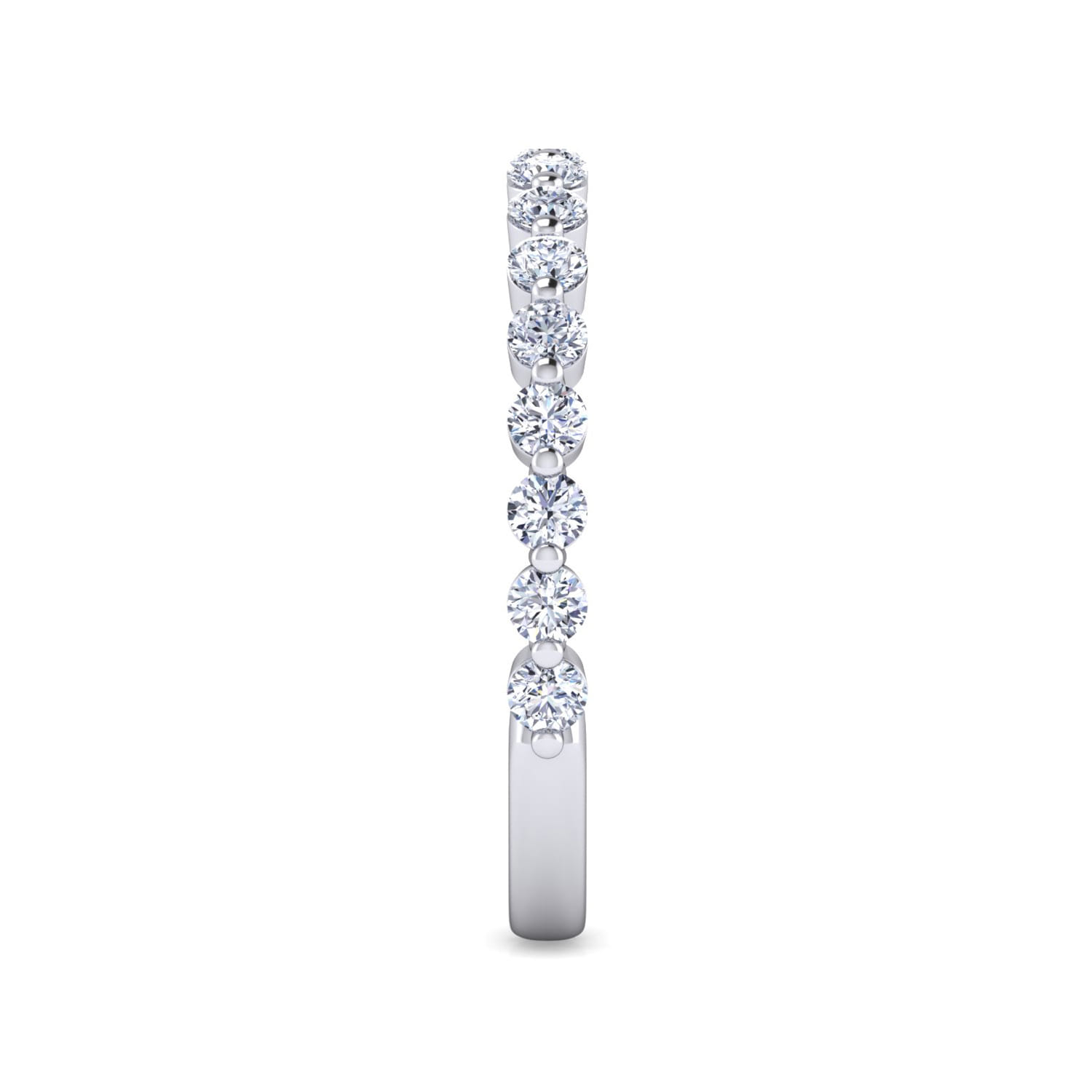 14K White Gold Diamond Matching Wedding Band - 0.48 ct - Shot 4