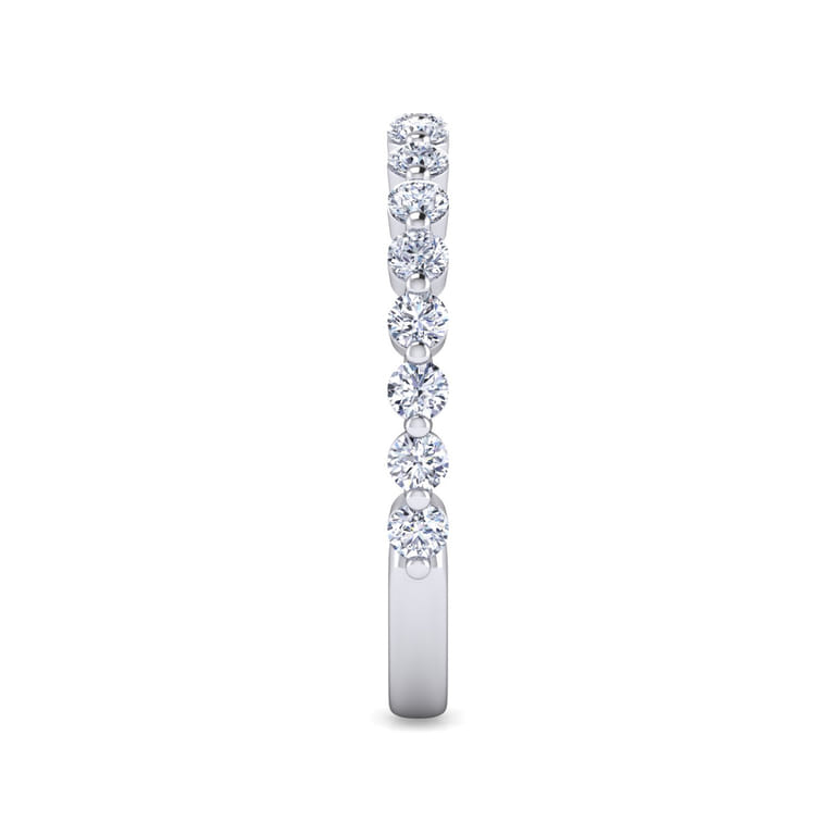 14K White Gold Diamond Matching Wedding Band - 0.48 ct - Shot 4
