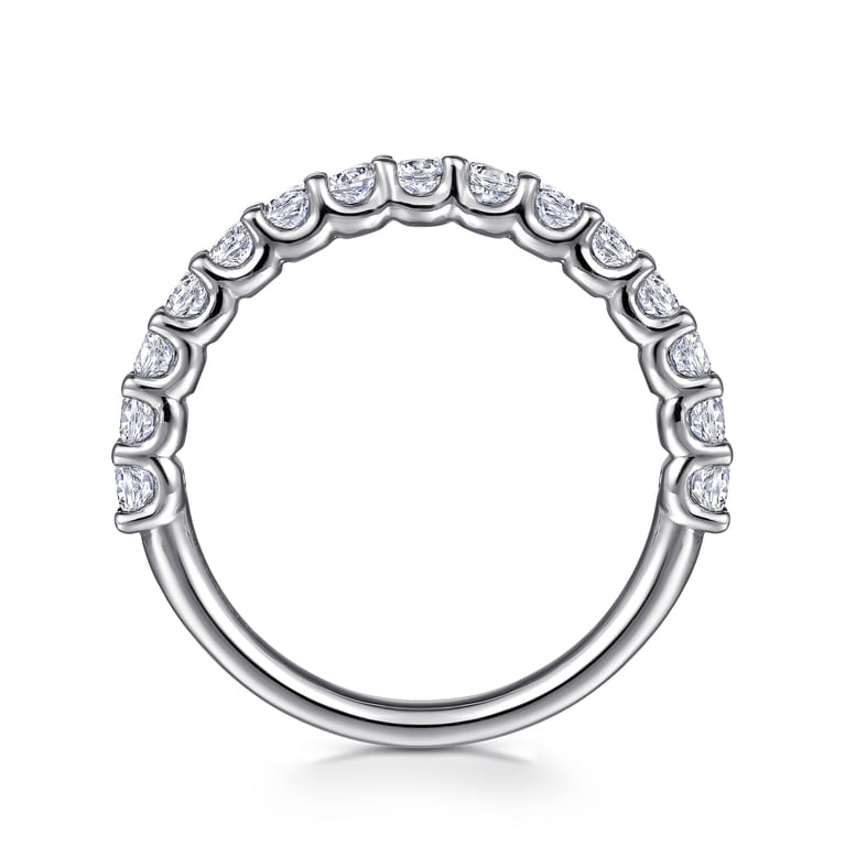 14K White Gold Diamond Matching Wedding Band - 0.64 ct - Shot 2