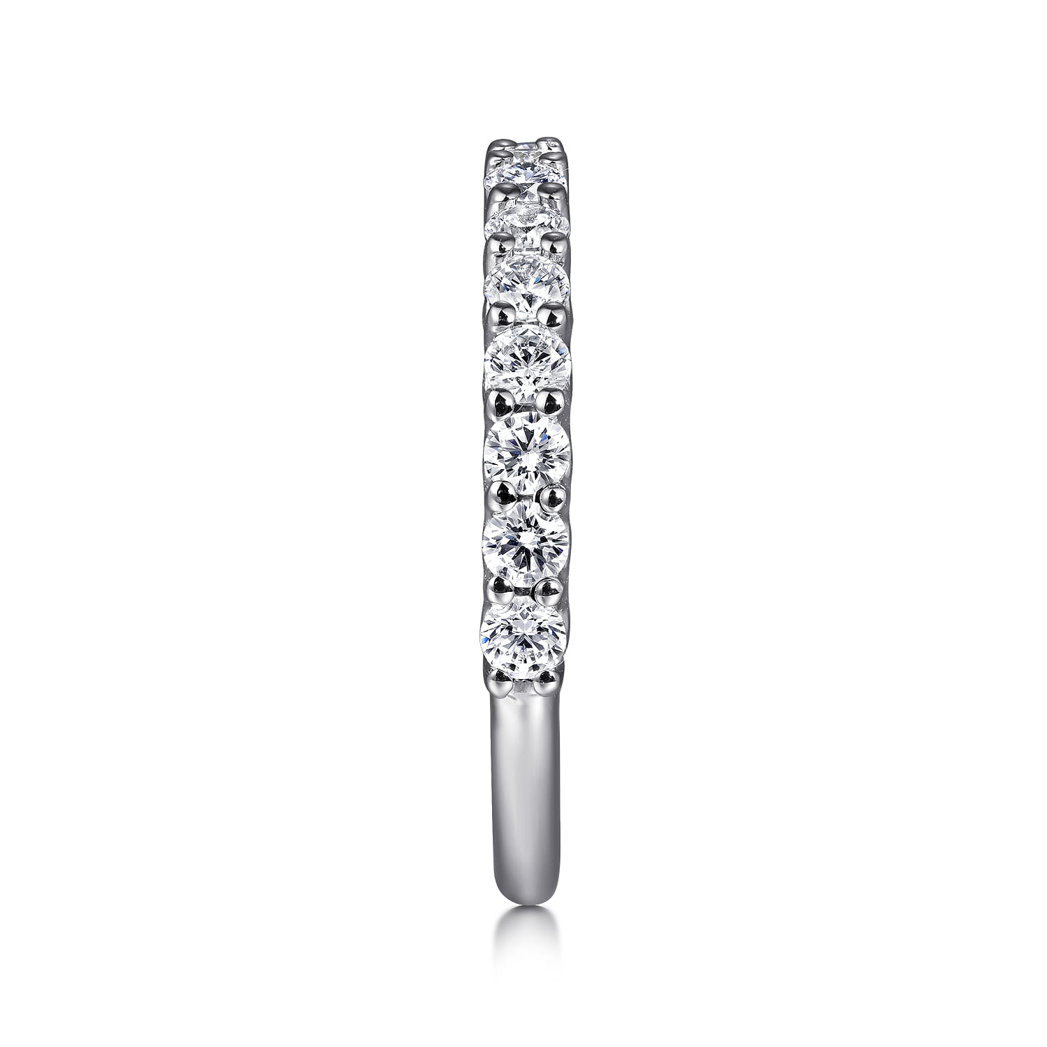 14K White Gold Diamond Matching Wedding Band - 0.64 ct - Shot 4