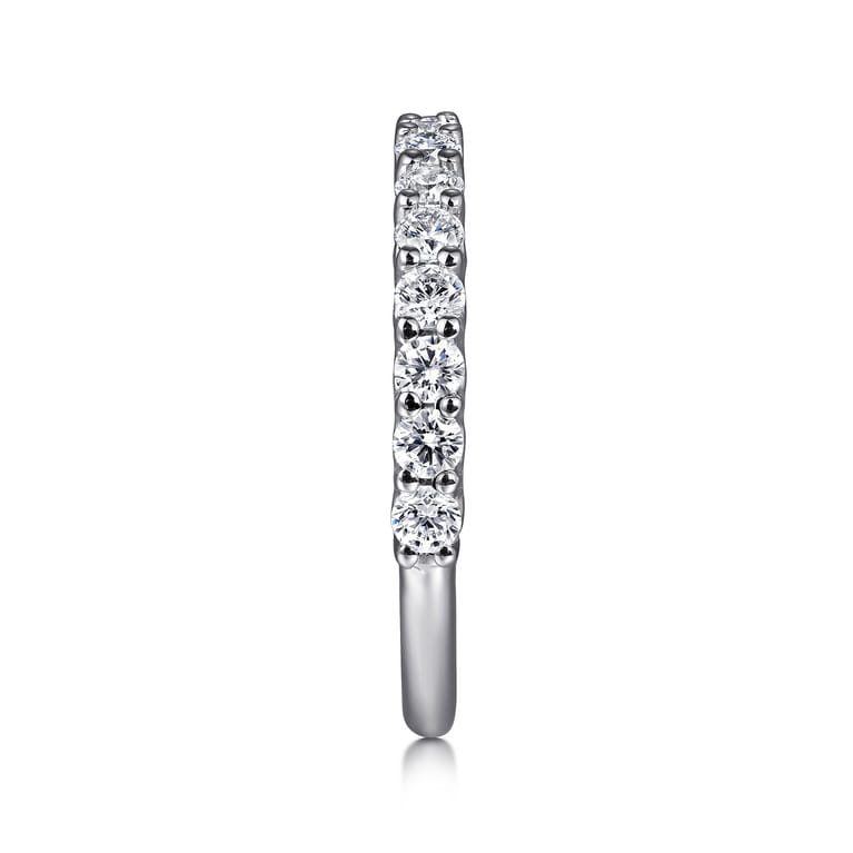 14K White Gold Diamond Matching Wedding Band - 0.64 ct - Shot 4