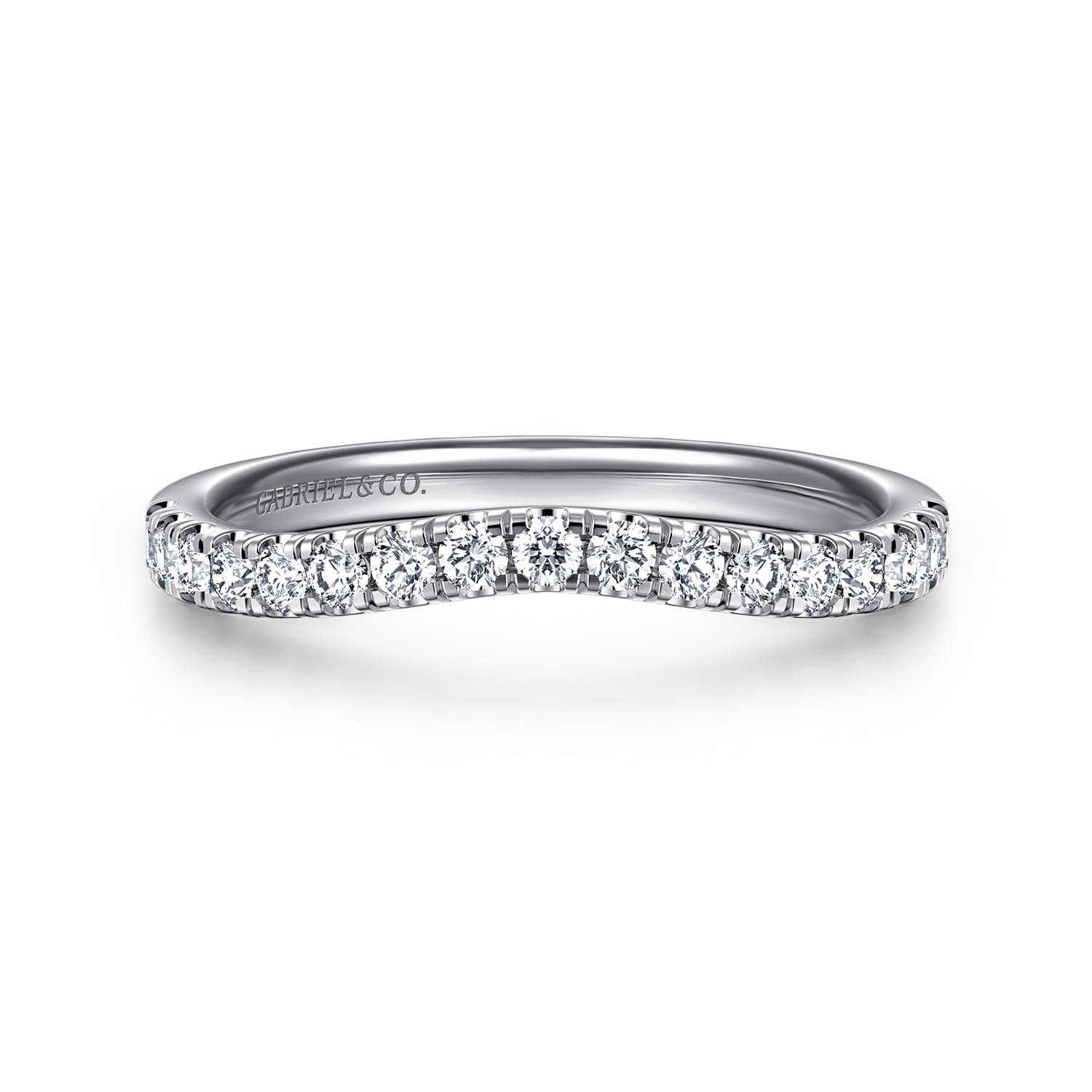 14K White Gold Diamond Matching Wedding Band - 0.3 ct - Shot 1