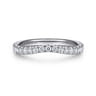 14K White Gold Diamond Matching Wedding Band - 0.3 ct