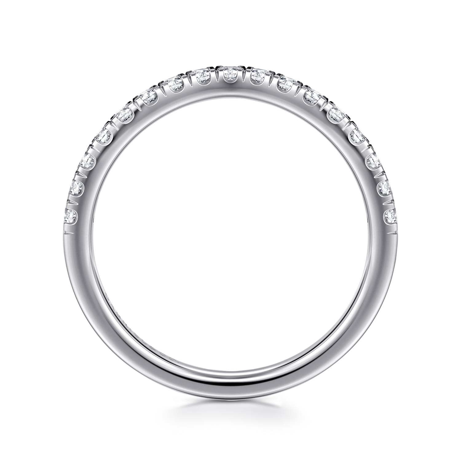 14K White Gold Diamond Matching Wedding Band - 0.3 ct - Shot 2