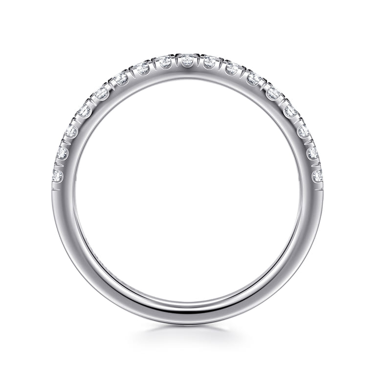 14K White Gold Diamond Matching Wedding Band - 0.3 ct - Shot 2