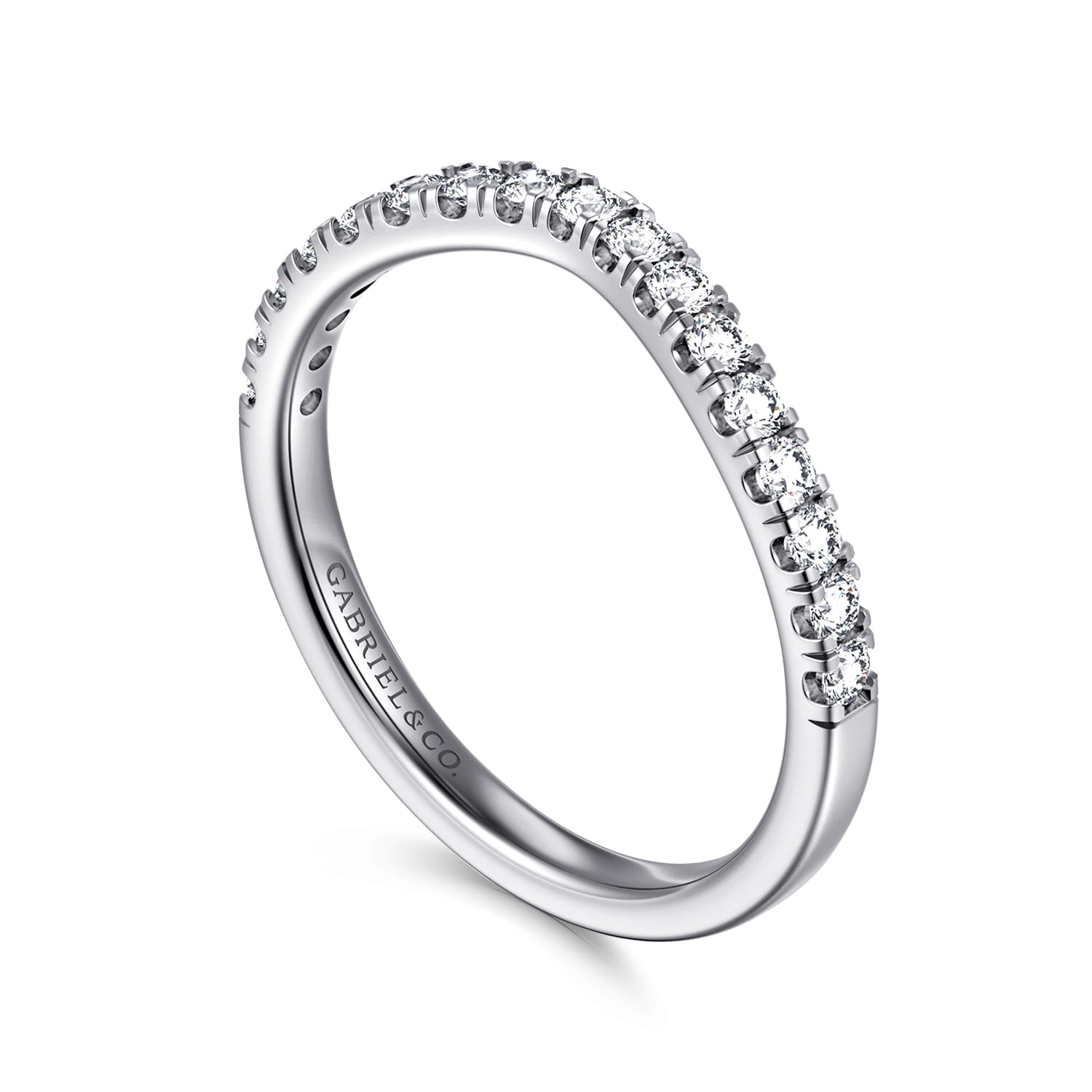 14K White Gold Diamond Matching Wedding Band - 0.3 ct - Shot 3