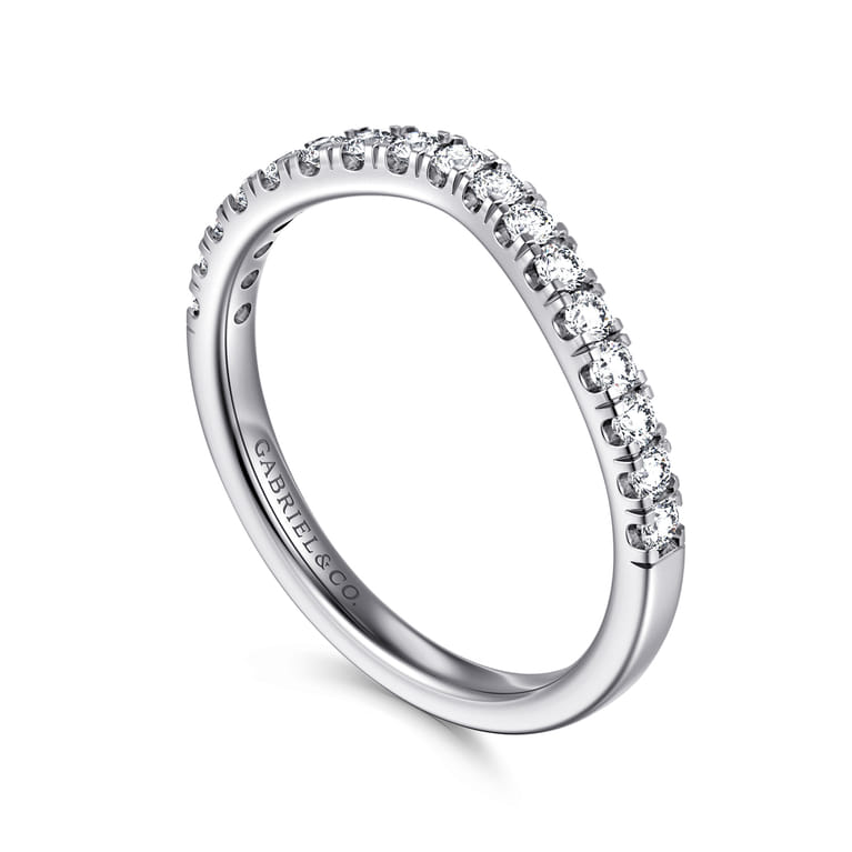 14K White Gold Diamond Matching Wedding Band - 0.3 ct - Shot 3