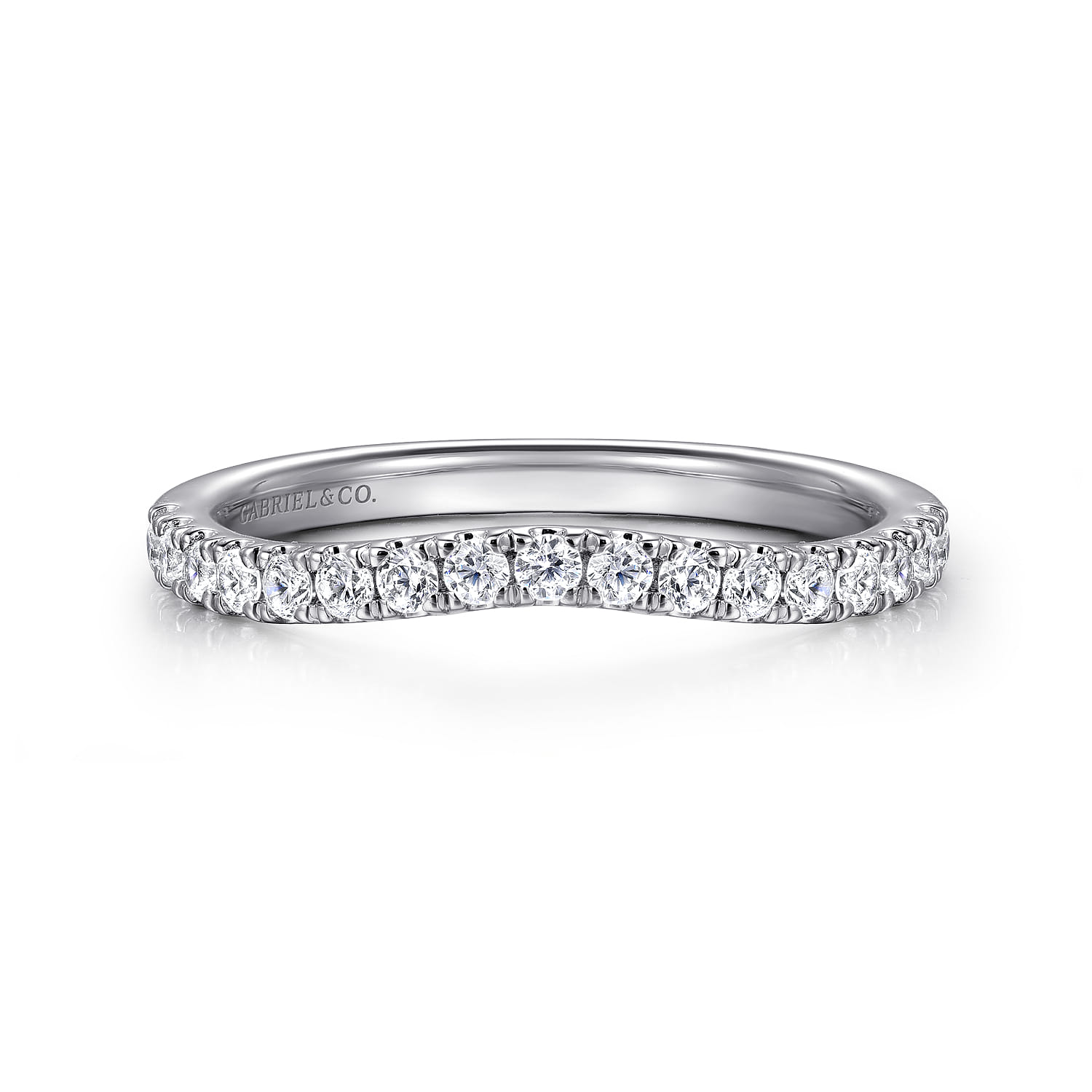 14K White Gold Diamond Matching Wedding Band - 0.3 ct - Shot 1