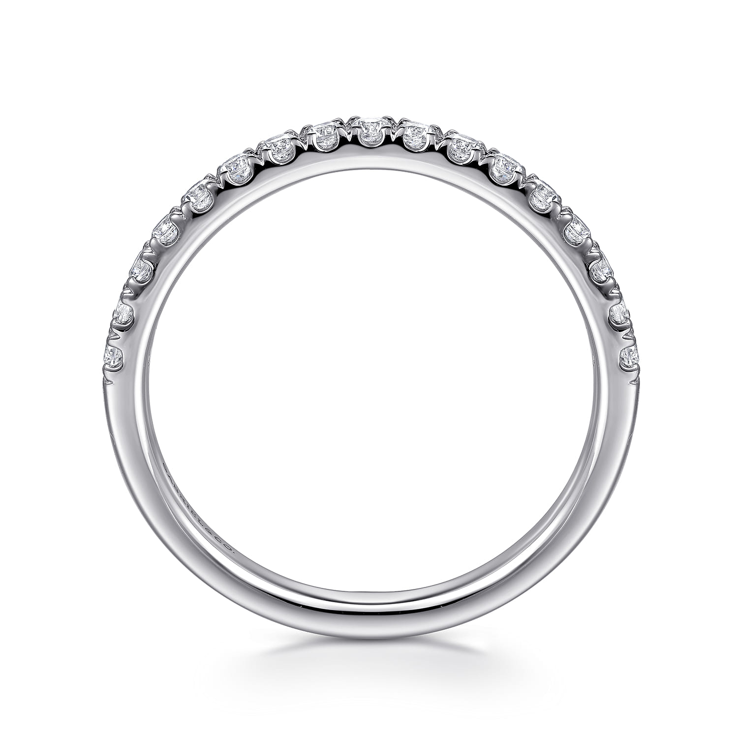14K White Gold Diamond Matching Wedding Band - 0.3 ct - Shot 2